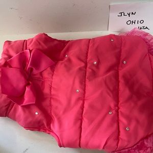 Smoochie Pooch puffer hot pink coat size Med